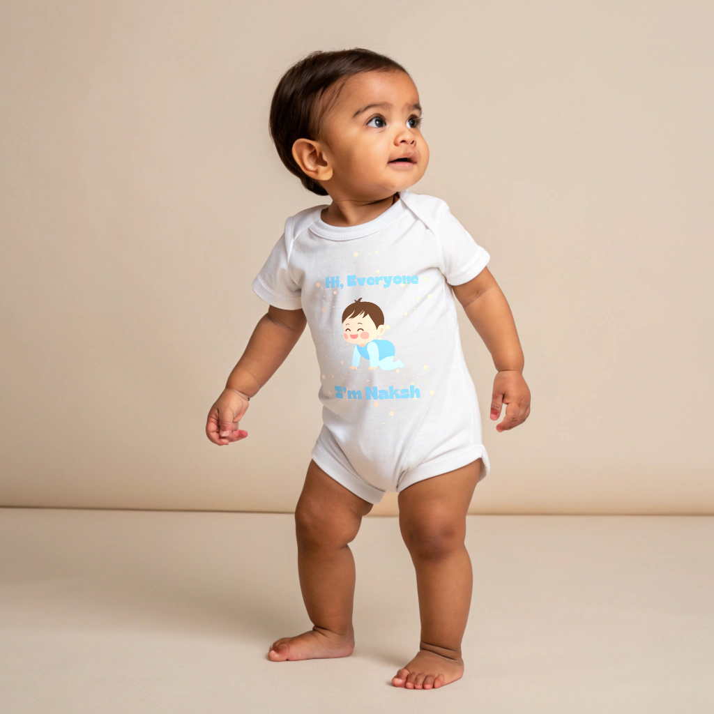 Custom Baby Name Outfit – Name Print Romper